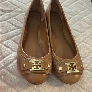 Tory Burch Tan Leather Flats